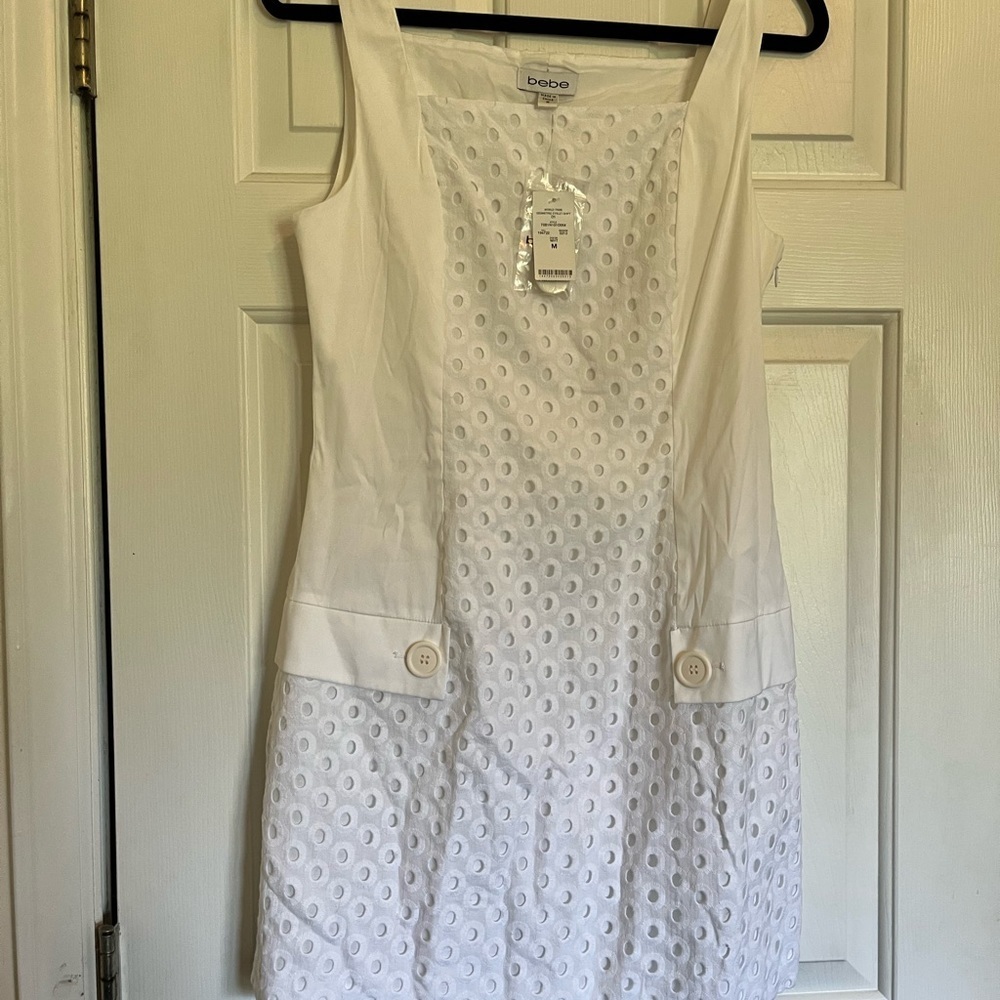 (A) Bebe white dress size medium